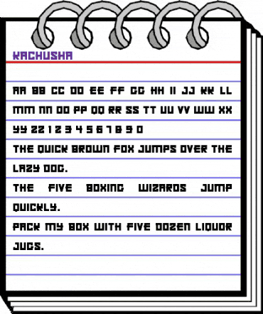 Kachusha Regular animated font preview Kachusha Regular animated font preview