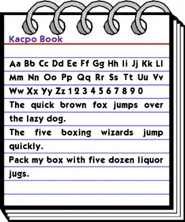 Kacpo Book animated font preview