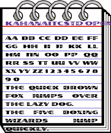 Kahana ITC Std Regular animated font preview