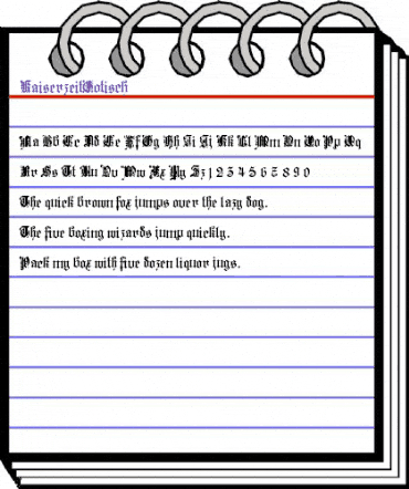 KaiserzeitGotisch Regular animated font preview KaiserzeitGotisch Regular animated font preview