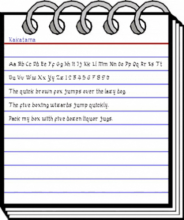 Kakatama Regular animated font preview