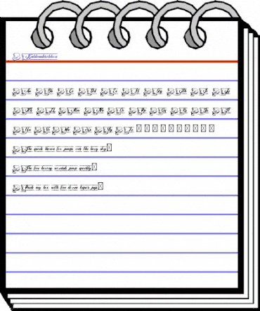 Kaldevaderibbon Regular animated font preview