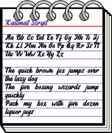 Kalimat Script Regular animated font preview Kalimat Script Regular animated font preview
