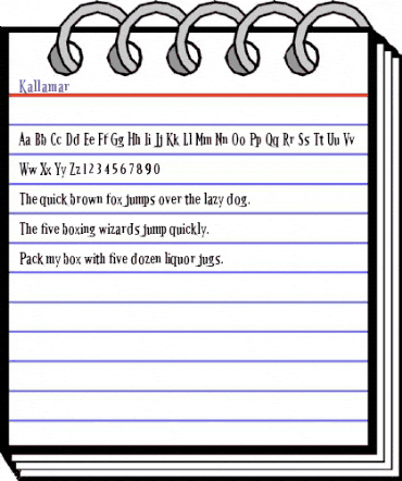 Kallamar Regular animated font preview Kallamar Regular animated font preview