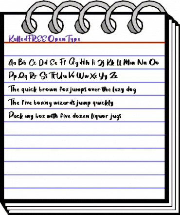 Kalled FREE Regular animated font preview Kalled FREE Regular animated font preview