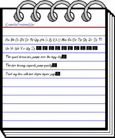 Kamelia Personal Use animated font preview