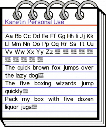 Kanetin Personal Use Regular animated font preview