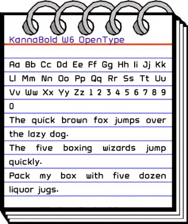 KannaBold-W6 W6 animated font preview