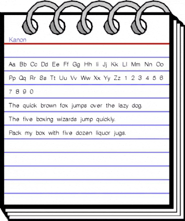 Kanon Regular animated font preview Kanon Regular animated font preview