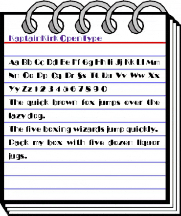 Kaptain Kirk animated font preview