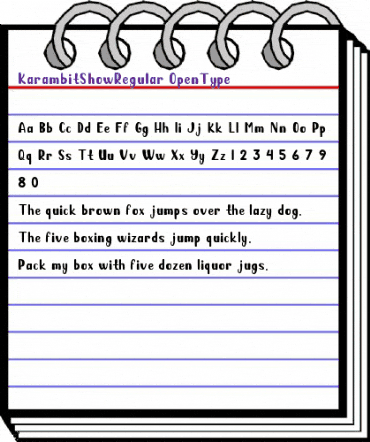 Karambit Show Regular animated font preview