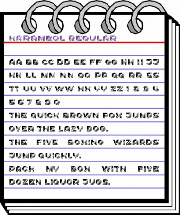 Karambol Regular animated font preview Karambol Regular animated font preview