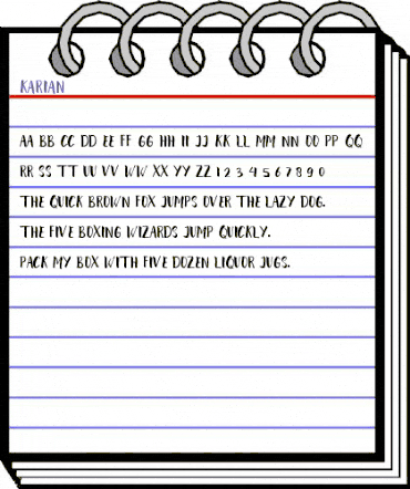 karian Regular animated font preview karian Regular animated font preview