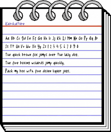 Karikature Regular animated font preview Karikature Regular animated font preview