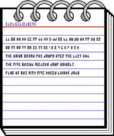 Karlie Elizabeth Regular animated font preview