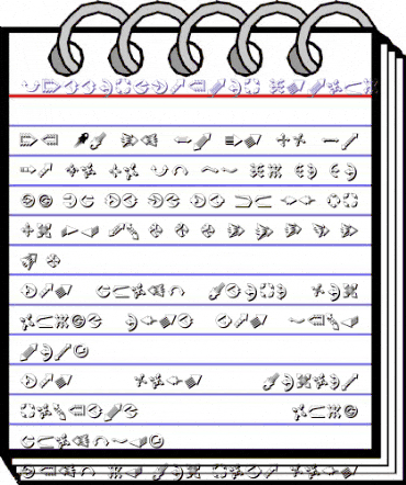 KArrowsShadow Regular animated font preview