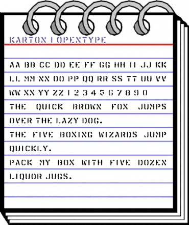 Karton Regular animated font preview Karton Regular animated font preview