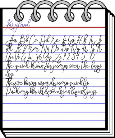 Karyland Regular animated font preview Karyland Regular animated font preview