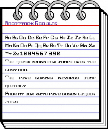 Kasattack Regular animated font preview