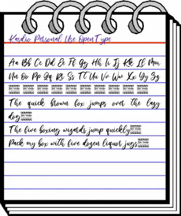 Kasdio Personal Use Regular animated font preview Kasdio Personal Use Regular animated font preview