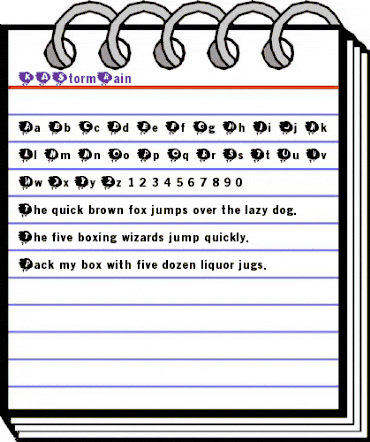 KAStormRain Regular animated font preview KAStormRain Regular animated font preview