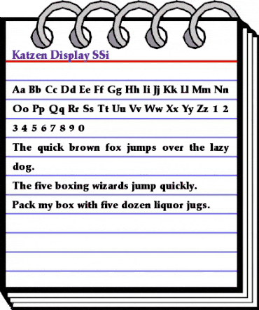 Katzen Display SSi Regular animated font preview
