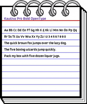 Kautiva Pro Bold animated font preview Kautiva Pro Bold animated font preview