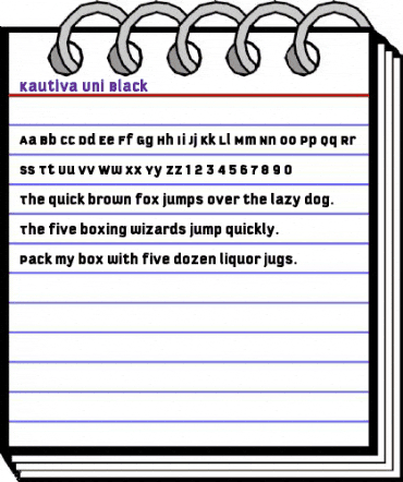 Kautiva Uni Black Regular animated font preview Kautiva Uni Black Regular animated font preview