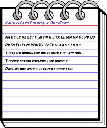 Kautiva Caps Bold Italic animated font preview Kautiva Caps Bold Italic animated font preview