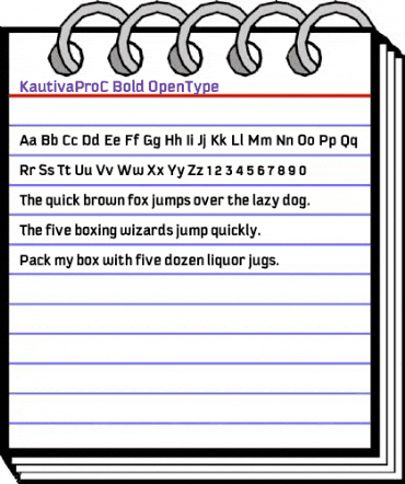 KautivaProC Bold animated font preview KautivaProC Bold animated font preview