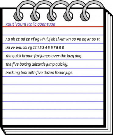 KautivaUni Italic animated font preview KautivaUni Italic animated font preview