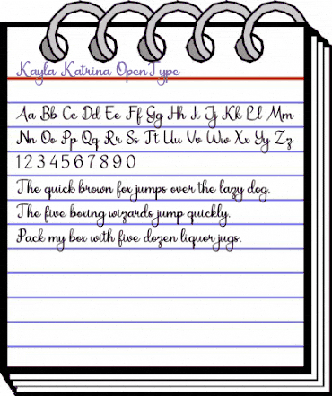Kayla Katrina Regular animated font preview Kayla Katrina Regular animated font preview