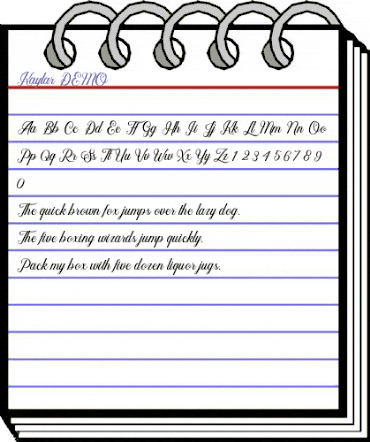 Kaylar DEMO Regular animated font preview