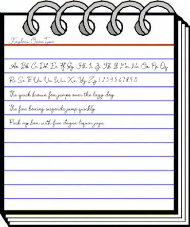 Kaylari Regular animated font preview