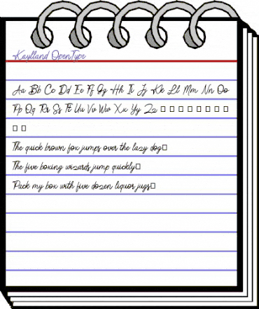 Kaylland Regular animated font preview