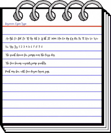 Kayonna Regular animated font preview Kayonna Regular animated font preview