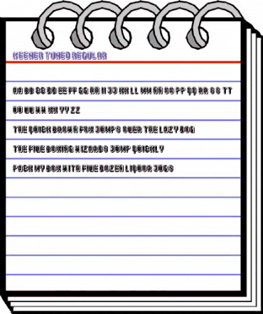 Keener Tuned Regular animated font preview Keener Tuned Regular animated font preview