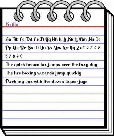 Keilla Regular animated font preview