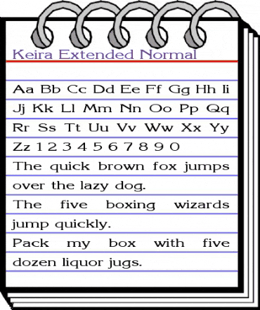 Keira Extended Normal animated font preview
