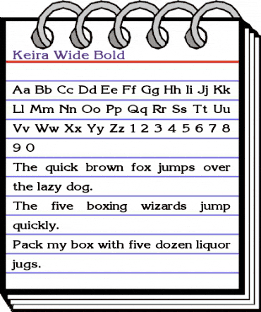 Keira Wide Bold animated font preview Keira Wide Bold animated font preview