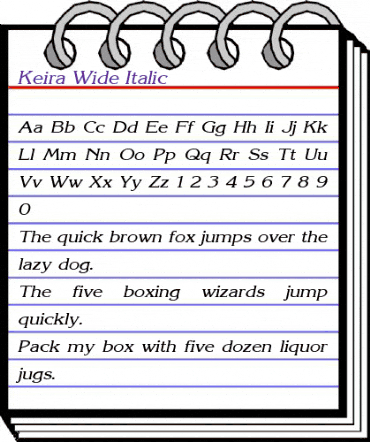 Keira Wide Italic animated font preview Keira Wide Italic animated font preview