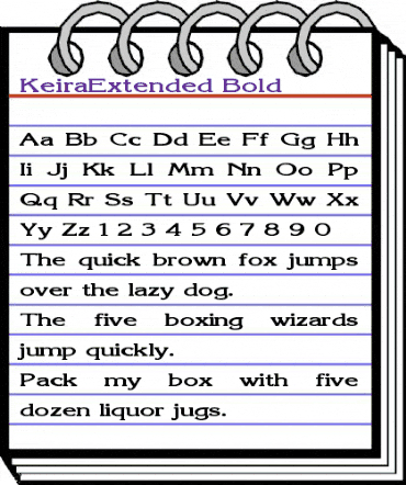 KeiraExtended Bold animated font preview