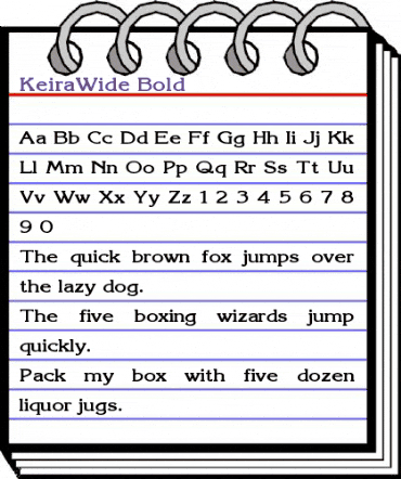 KeiraWide Bold animated font preview