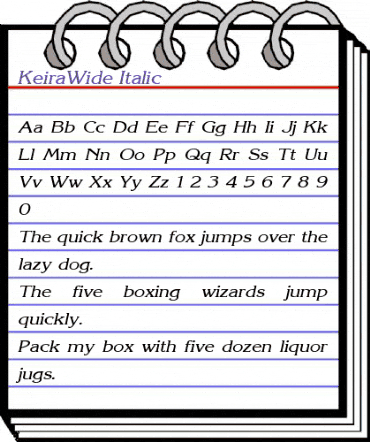 KeiraWide Italic animated font preview KeiraWide Italic animated font preview