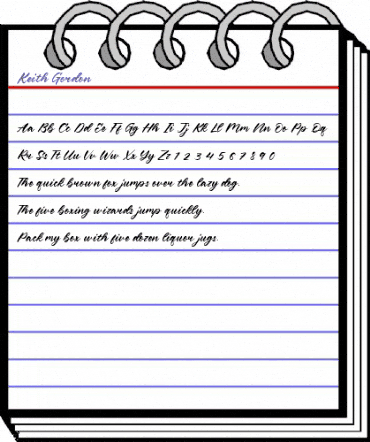 Keith Gordon Regular animated font preview Keith Gordon Regular animated font preview