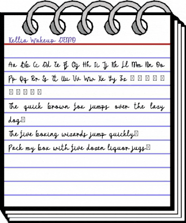 Kellia Wakeup DEMO Regular animated font preview Kellia Wakeup DEMO Regular animated font preview