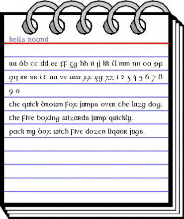 Kells Round animated font preview