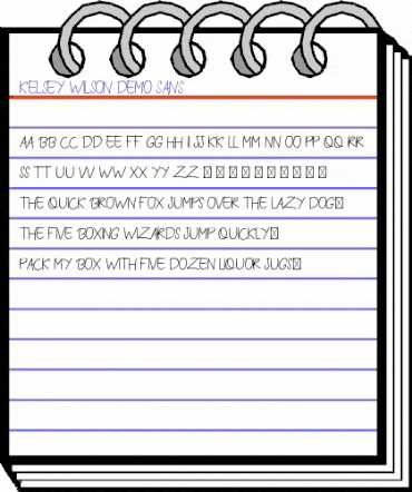 Kelsey Wilson Demo Sans Regular animated font preview Kelsey Wilson Demo Sans Regular animated font preview