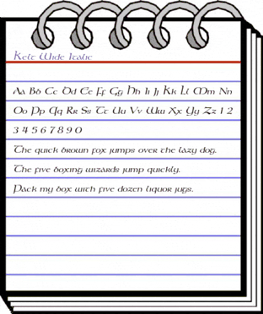 Kelt Wide Italic animated font preview Kelt Wide Italic animated font preview