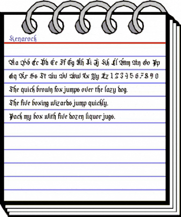 Kenarock Regular animated font preview Kenarock Regular animated font preview